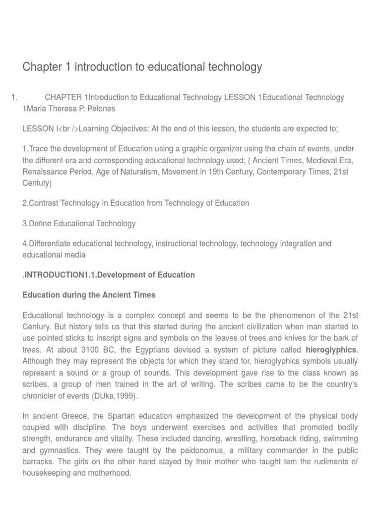Introduction To Educational Technology | PDF | Brainstorming ...