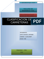 Informe Clasificación de Carreteras