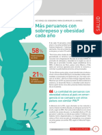 Más peruanos con sobrepeso y obesidad cada año