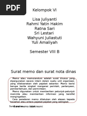 Surat Memo