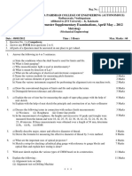 B. Tech. V-Semester Supplementary Examinations, April/ May - 2012