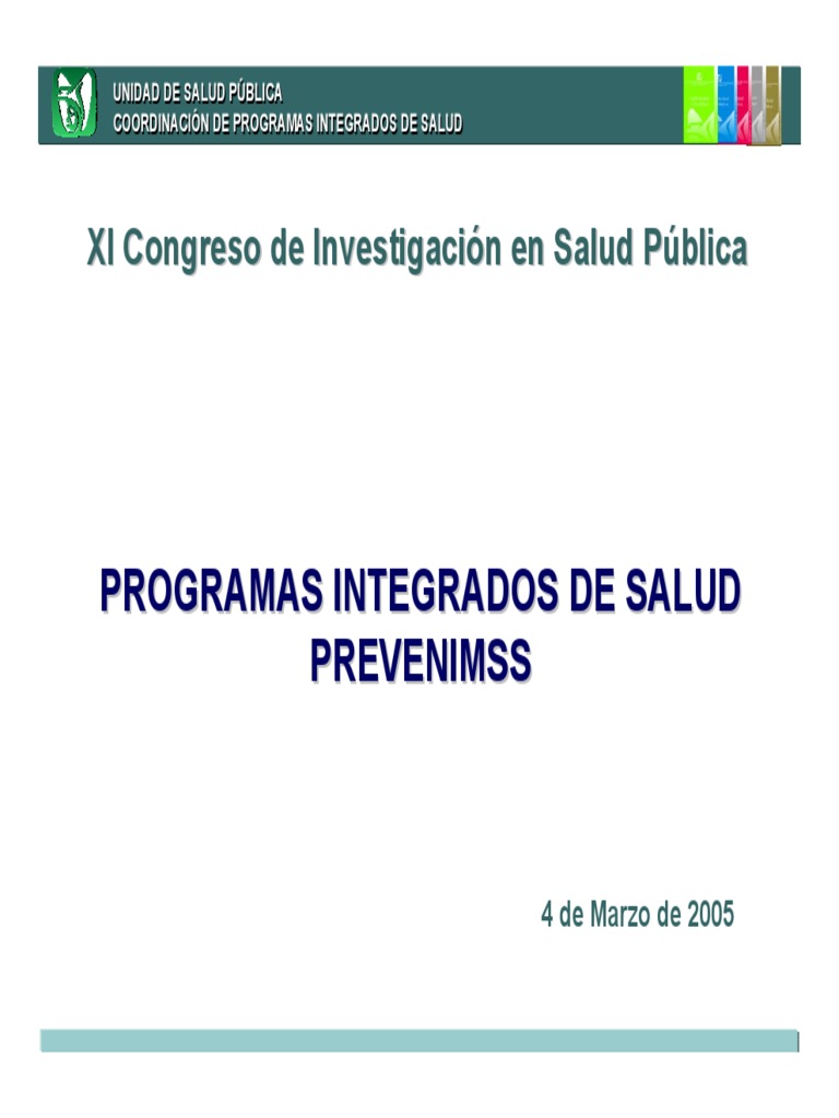Programas Integrados de Salud IMSS | PDF | Salud reproductiva ...