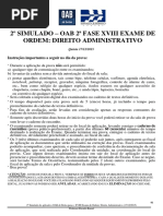 2o Simulado Administrativo - 2aFase XVIII Exame de Ordem