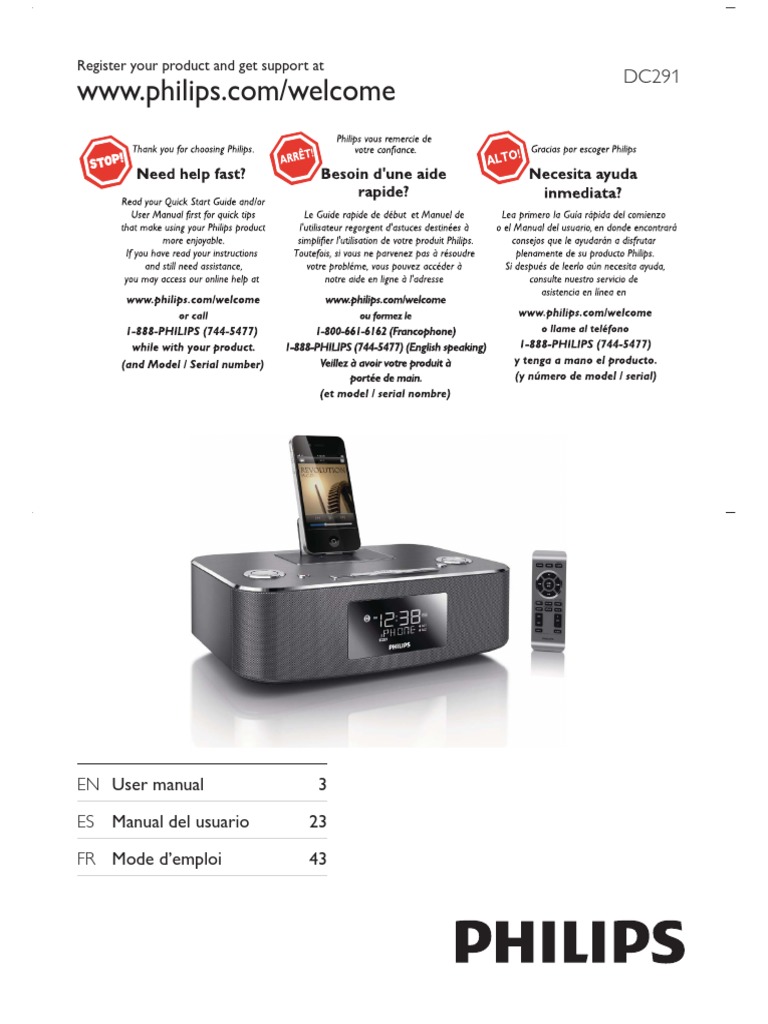 Www Philips Com Support Manuel D utilisation Gratuit Philips Dc291 37 Users Manual 120954 | PDF | iPod | iPad