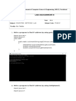 Lab Assignment-4: Department of Computer Science & Engineering, MRCE, Faridabad