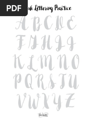 Brush Lettering Practice Sheets Dawnnicoledesigns