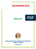 Results JEE Advanced 2016