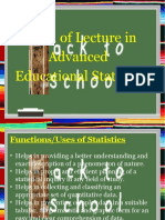 Advanced Educational Statistics - Descriptive (Powerpoint)