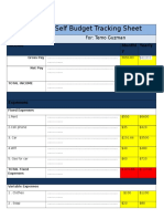 My Future Self Budget Tracking Sheet: For: Temo Guzman