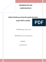 Análisis de Estudio Para El Desarrollo y Gestión Del Producto Turístico