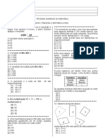 Avaliação de matemática