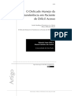 O delicado manejo da transferência em paciente de difícil acesso