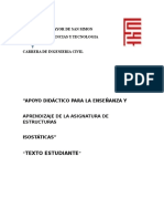 Apoyo didáctico para estructuras isostáticas