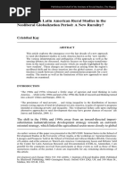 Kay - Reflections on Latin America New Rurality