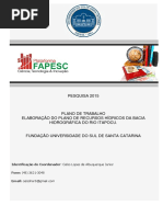 Plano de Trabalho de Bacia Hidrográfica