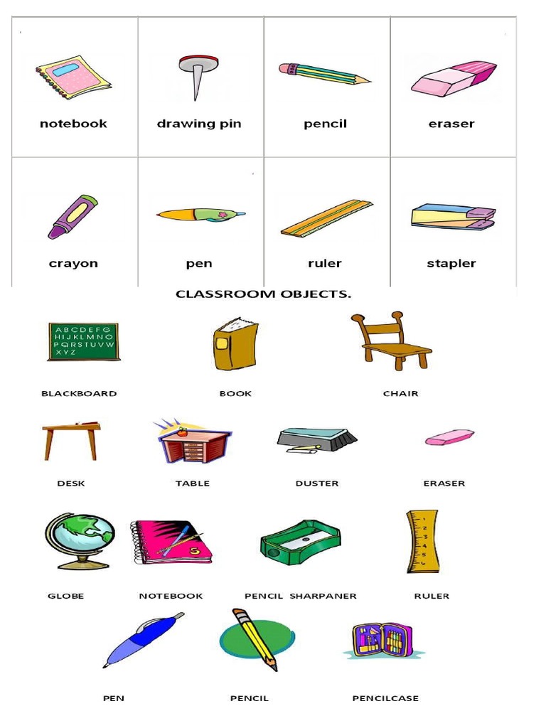 Utiles Escolares en Ingles