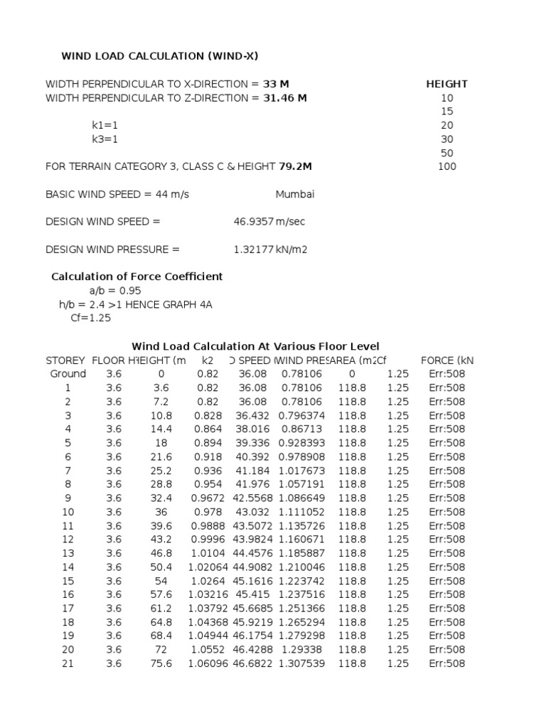 Wind Load Calculation (Wind-X) Height | PDF | Science & Mathematics