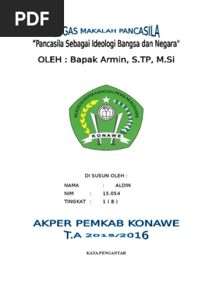 Makalah Pancasila Sebagai Ideologi Bangsa Dan Negara