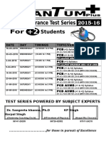 Test Series Powered by Subject Experts: Date DAY Timings Topic/Venue PCB PCB PCB PCB PCB PCB PCB Aiims PCB Aiims