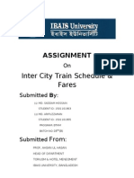 Inter City Train Schedule & Fares: Assignment