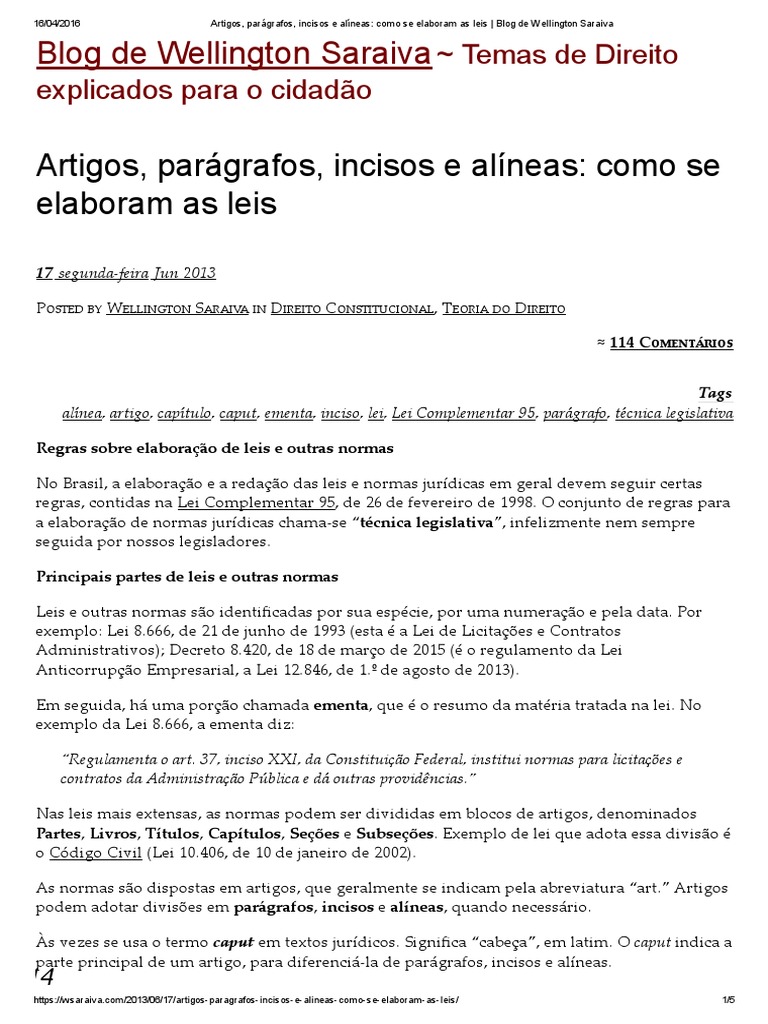 Estrutura de Leis: Artigos e Incisos | PDF | Lei Estatutária | Constituição