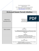 Mohammed Tabbaa CV PDF