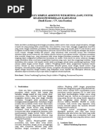 Download Metode Fuzzy Simple Additive Weighting Saw Untuk Seleksi Penerimaan Karyawan by Ria Eka Sari SN315646329 doc pdf