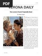 Obituary for Mercutio, Age 18 | PDF | Characters In Romeo And Juliet ...