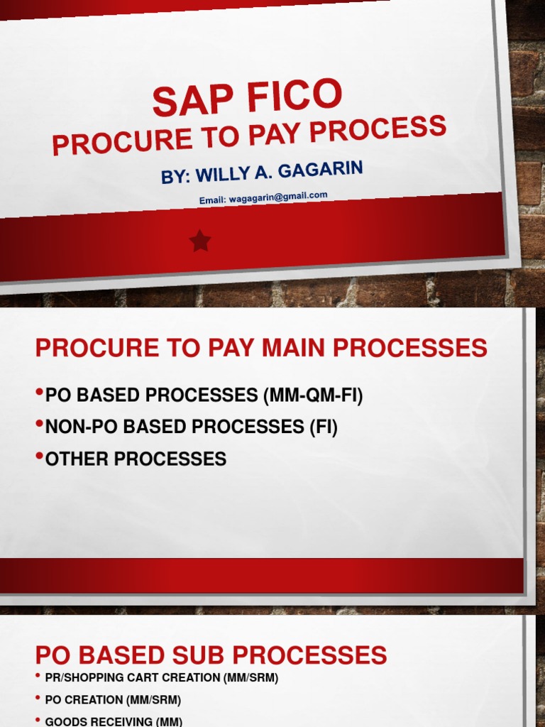 SAP Procure To Pay Process | PDF | Accounts Payable | Service Industries