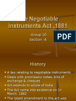 Negotiable Instruments Act 1881