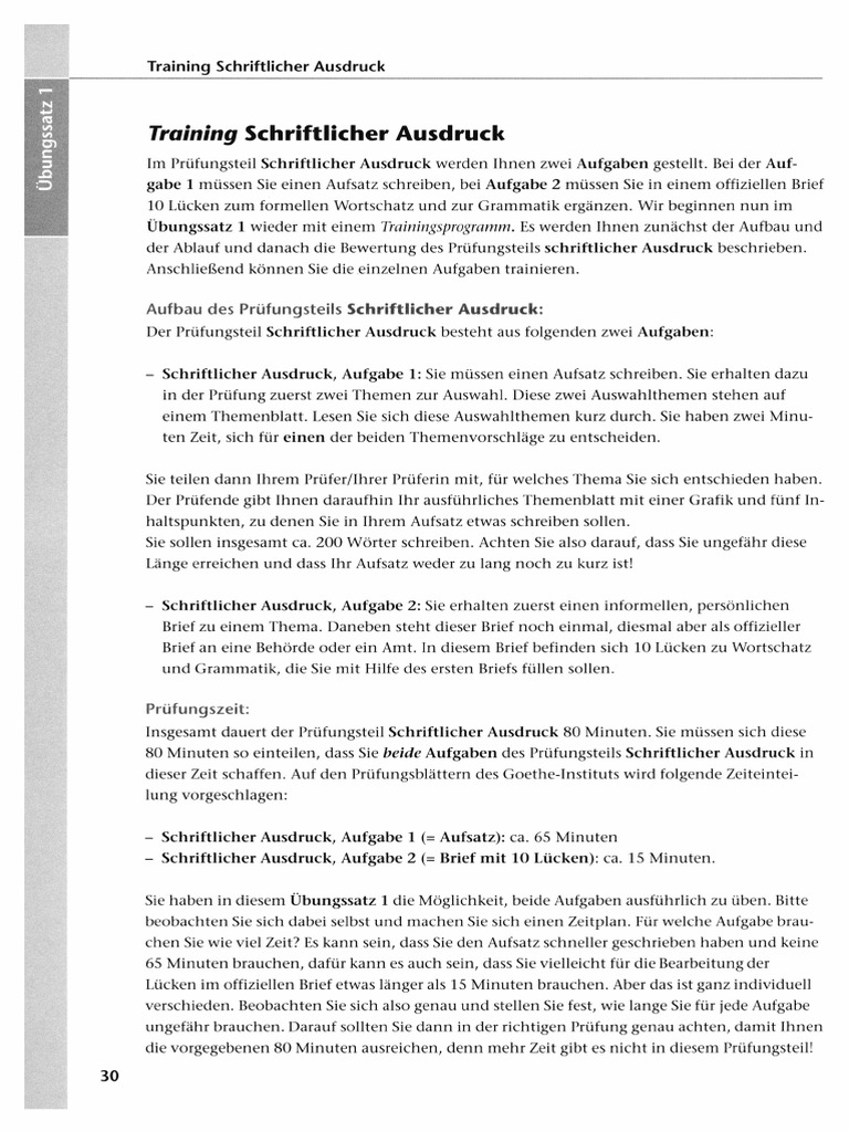 Schreiben C1