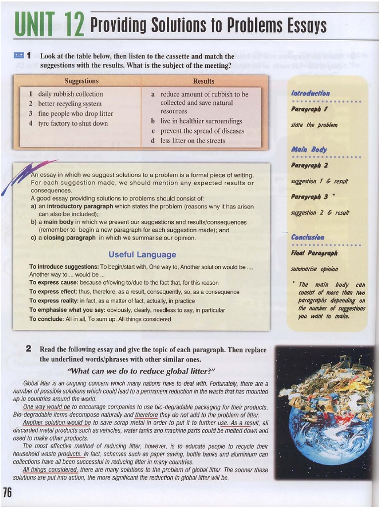 How to write a problem solution essay image