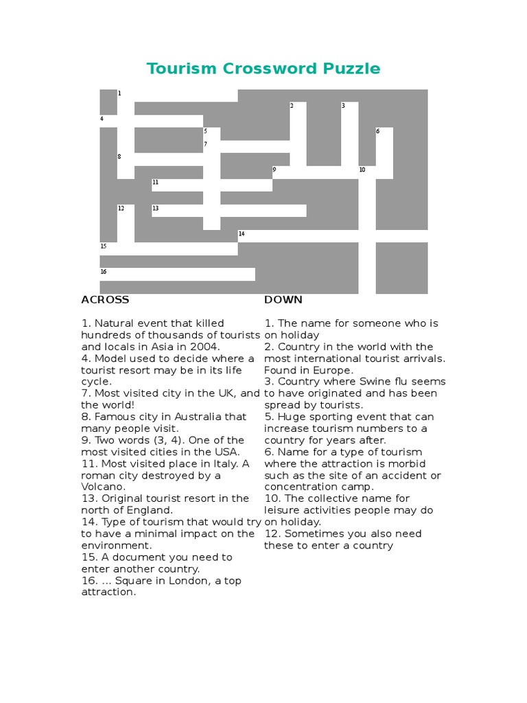 tourist question crossword clue