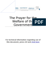 The Prayer For The Welfare of The Government: For Technical Information Regarding Use of This Document, Press CTRL and