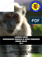 2013 - Laporan Inventarisasi Mamalia KPM HIMAKOVA 2013 PDF