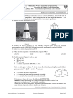 Exercícios de Exame - 9º Ano - Geometria e Trigonometria