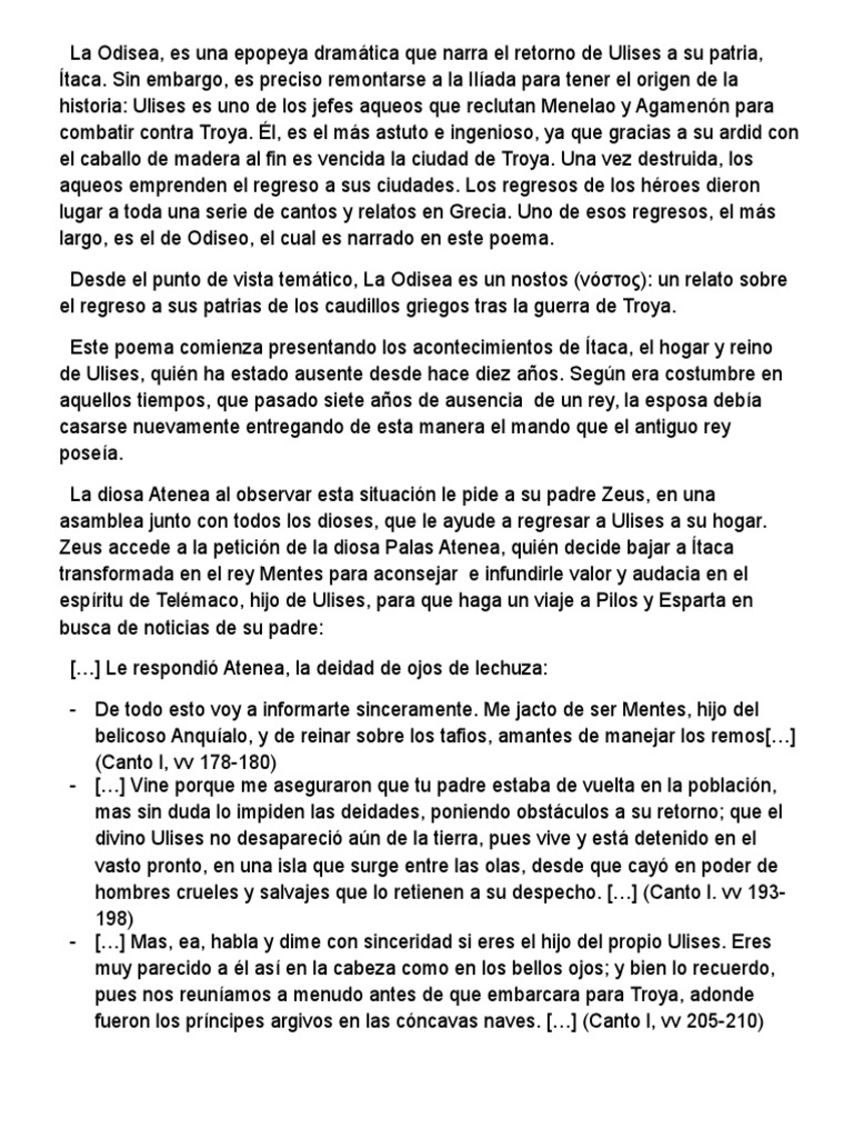 La épica Historia Del Regreso De Ulises A ítaca Y La Búsqueda De Su