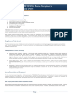 Trade Compliance Data Sheet - PRECISION