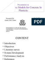Constitutive Modelling of Concrete in Plasticity