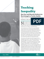Teaching Inequality: How Poor and Minority Students Are Shortchanged On Teacher Quality