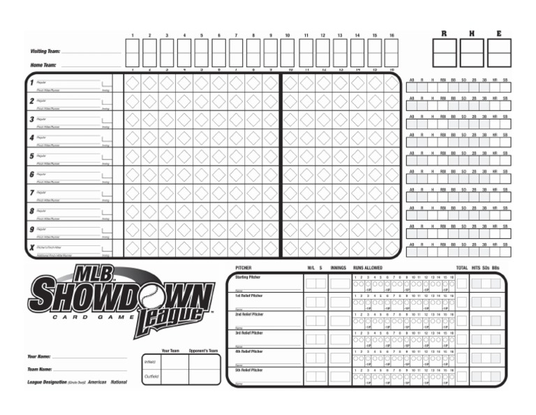MLB Showdown Condensed Scorecard | PDF