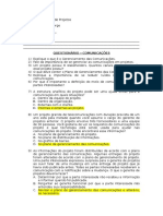 Questionário Comunicacoes - Gabarito