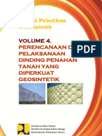 Volume 4 - Perencanaan Dan Pelaksanaan Dinding Penahan Tanah Yg Diperkuat Geosintetik PDF