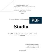 Influența Desenelor Animate Asupra Copiilor de Vârstă Preșcolară.