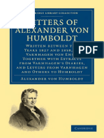 (Alexander Von Humboldt) Letters of Alexander Von Humboldt