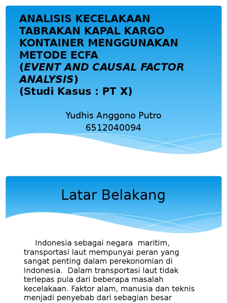 Analisis Kecelakaan Kapal Kargo PT X | PDF | Sains & Matematika
