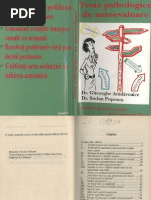Gheorghe Aradavoaice Teste Psihologice De Autoevaluare