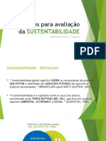 Critérios para Avaliação Da Sustentabilidade