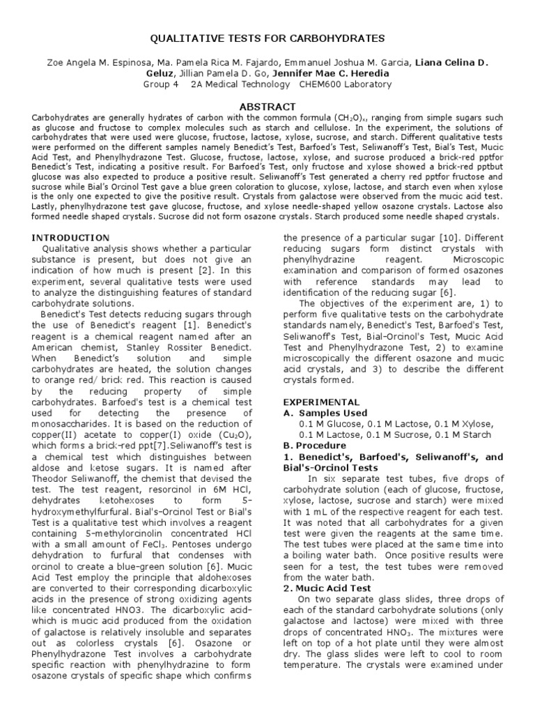 Quantitative test for reducing sugars image