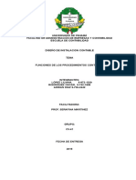 trabajoFUNCIONES DE LOS PROCEDIMIENTOS CONTABLES